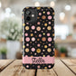 Personalized Gold & Pink Confetti Tough Phone Case — Glitter Dot Protective Phone Cover