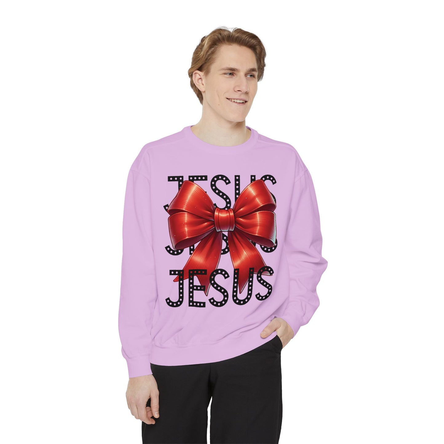 JESUS Charm Unisex Garment-Dyed Sweatshirt