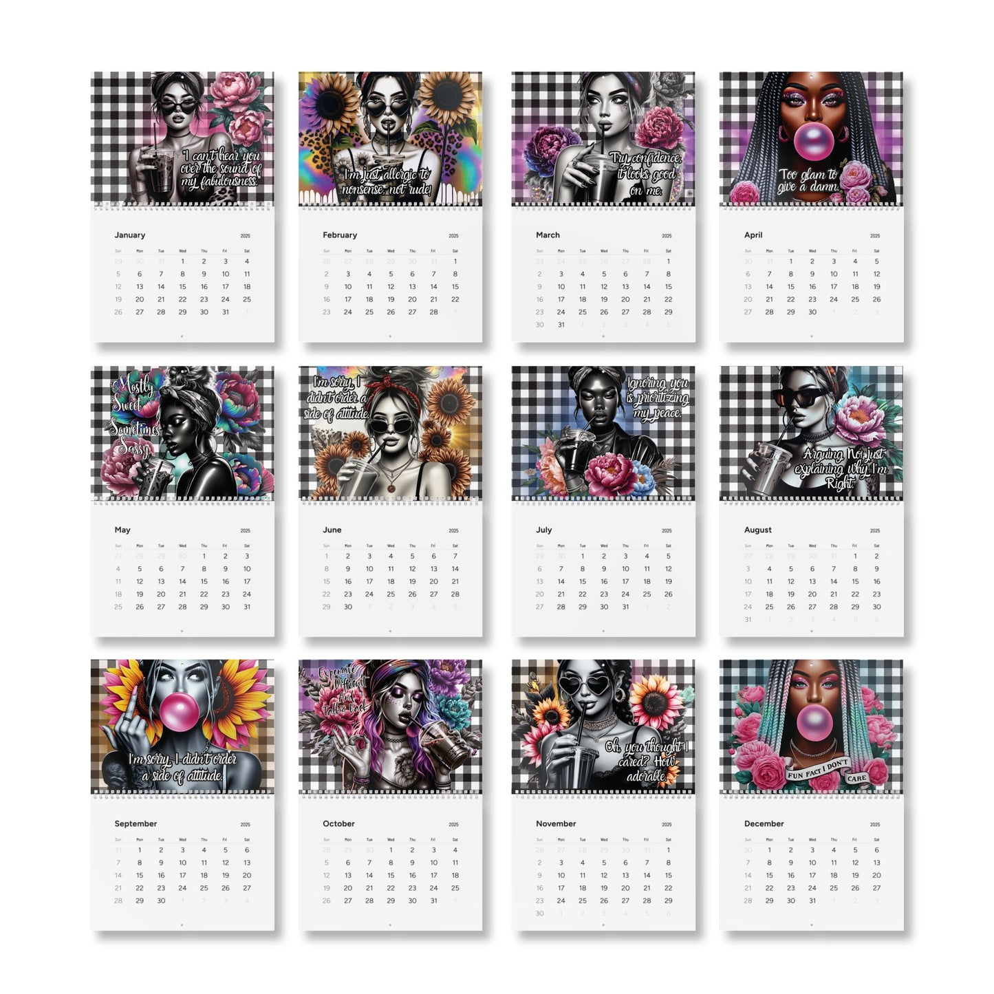 365 Days of Sass: A Year of Bold & Brilliant Attitude Standard Wall Calendar (2025)