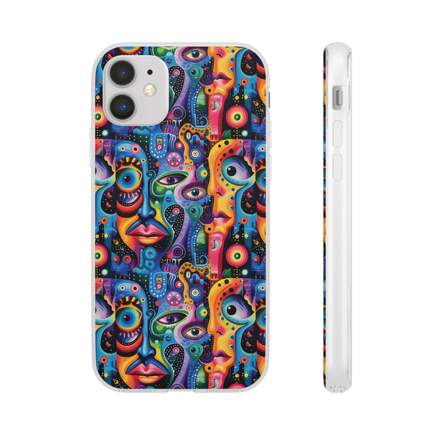 Psychedelic Visions Flexi iPhone and Samsung Case - Colorful Abstract Design.