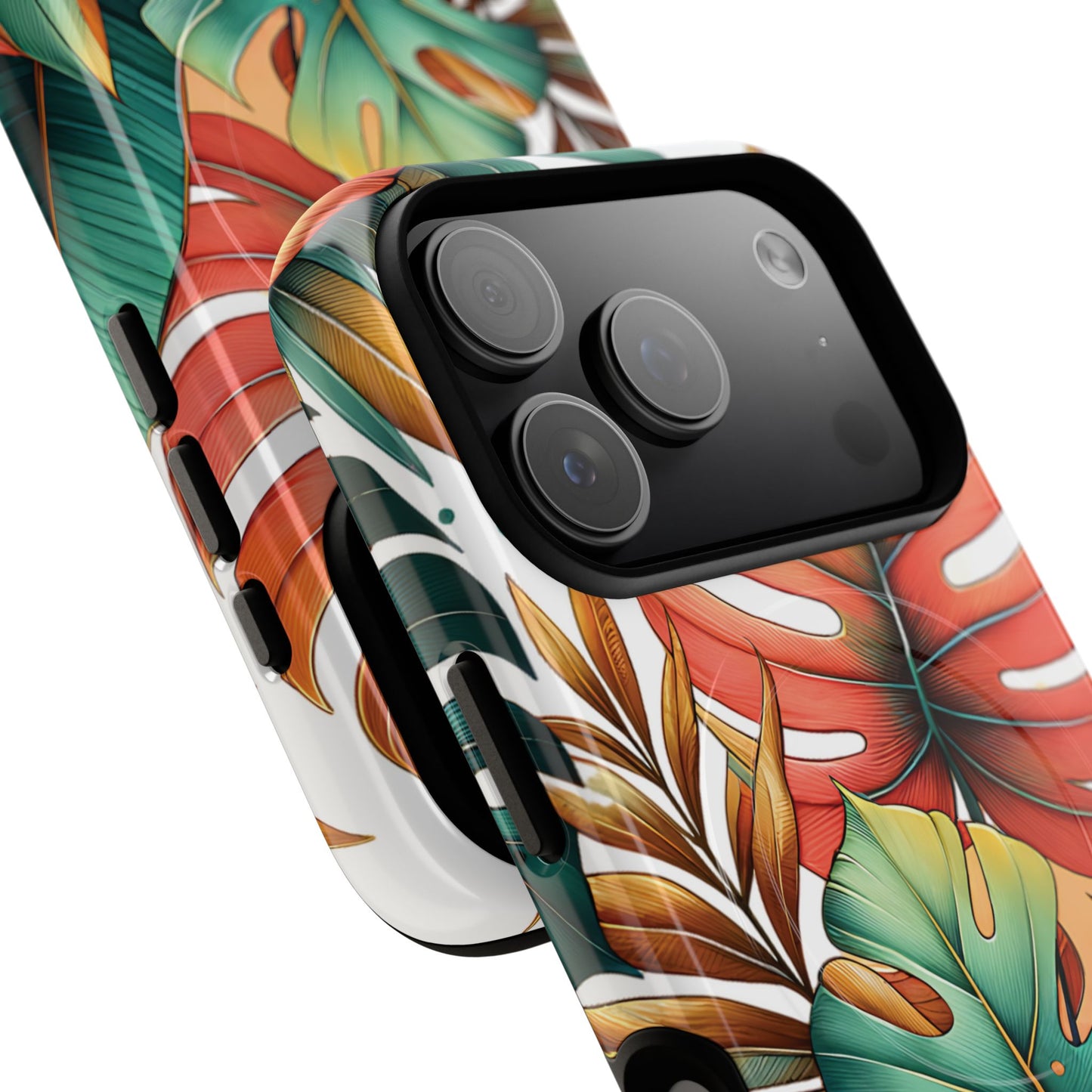 Tropical Monstera Leaf Phone Case - Stylish Tough Magnetic Cases, Floral Protection, Summer Vibe, Gift for Nature Lovers, Trendy Mobile Accessories