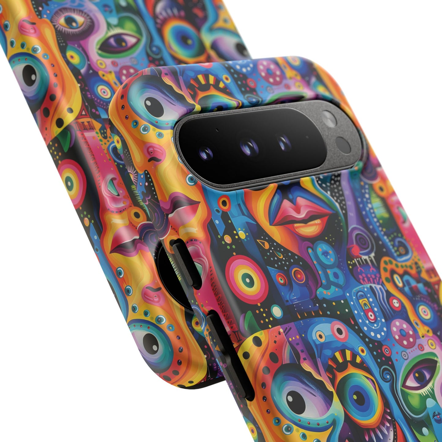Psychedelic Visions Vibrant Samsung, iPhone and Google Pixel Phone Cases - Colorful Artistic Design