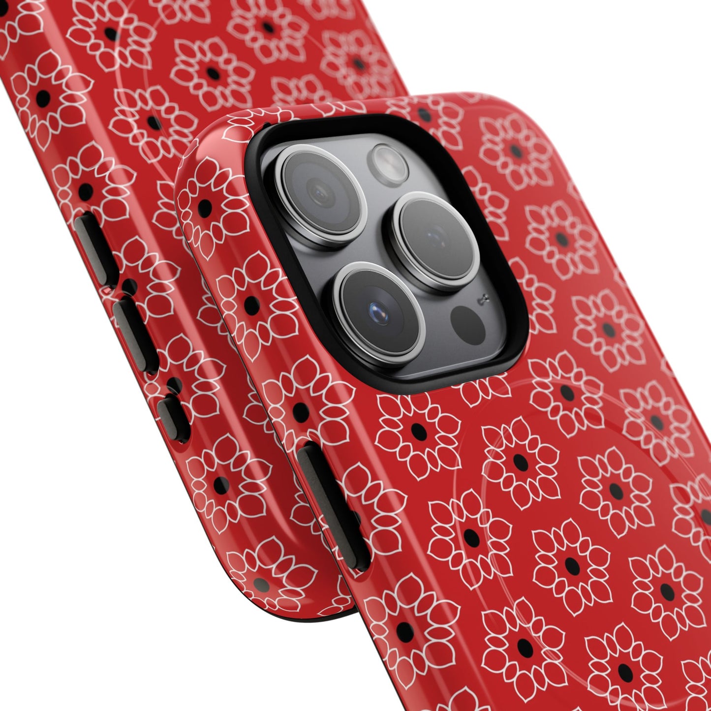 Stylish Geometric Magnetic iPhone Cases, Floral iPhone Cover, Durable Smartphone Cases, Trendy Accessories, Gift for Her