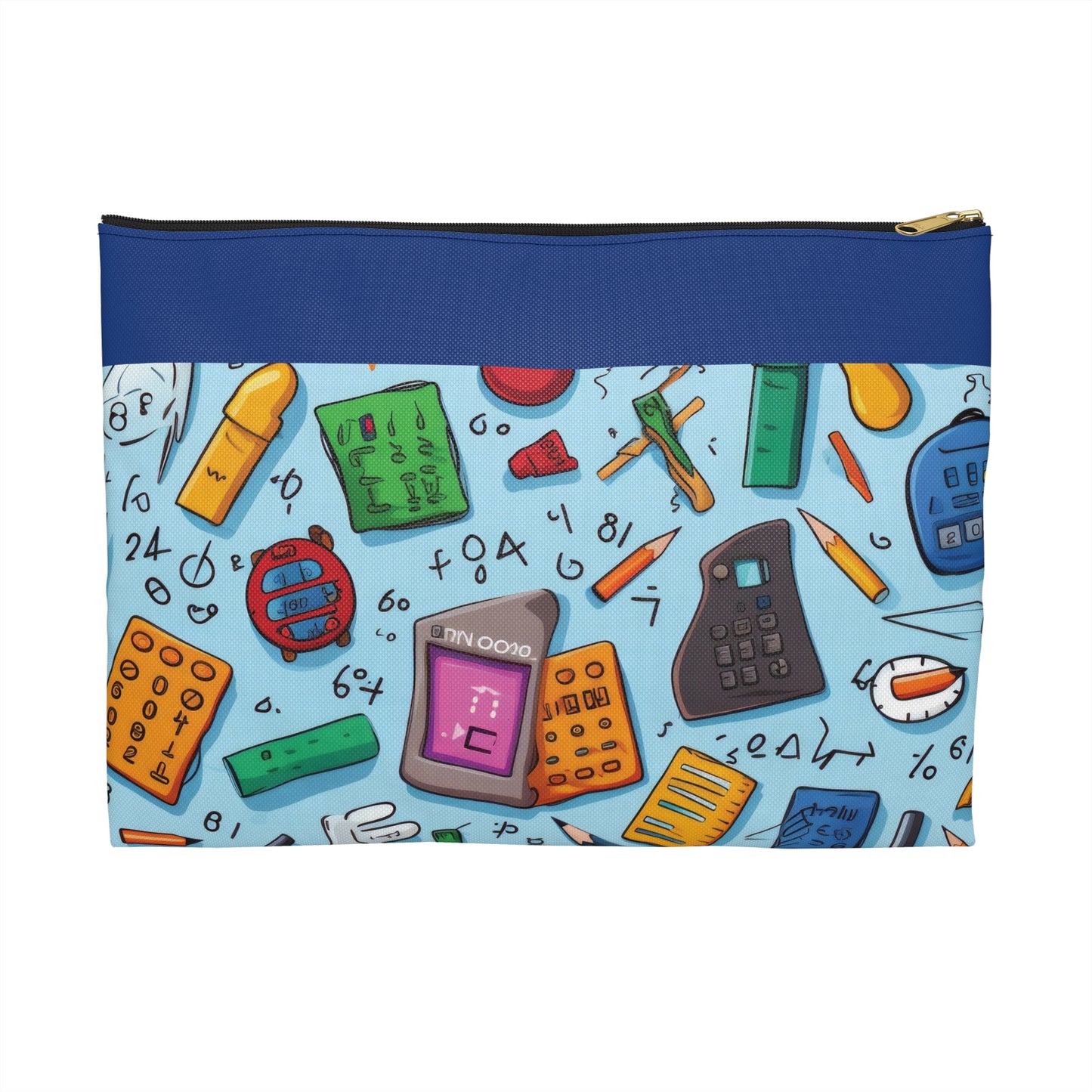 Blue Academic Adventures Accessory Pouch