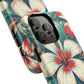 Tough Floral Phone Case, Tropical Hibiscus Design, Gift for Her, Summer Accessory, Customizable Phone Cover
