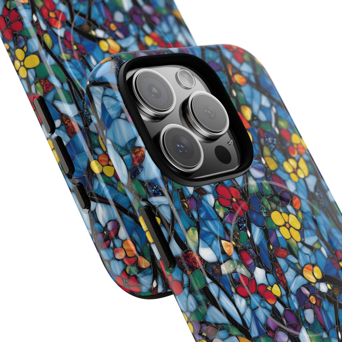Colorful Floral Phone Case, Tough Magnetic Phone Cover, Durable Tech Accessory, Unique Gift for Her, Vibrant Smartphone Case
