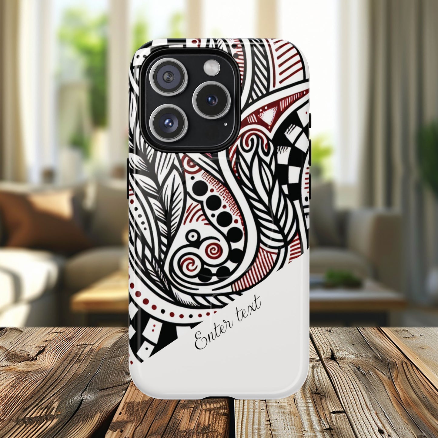 InkWhirl Fusion Stylish Tough Magnetic iPhone Case,  Unique Design, Gift for Him/Her, Trendy Accessory, Artist Collaboration, Durable Protection,Magsafe iPhone case