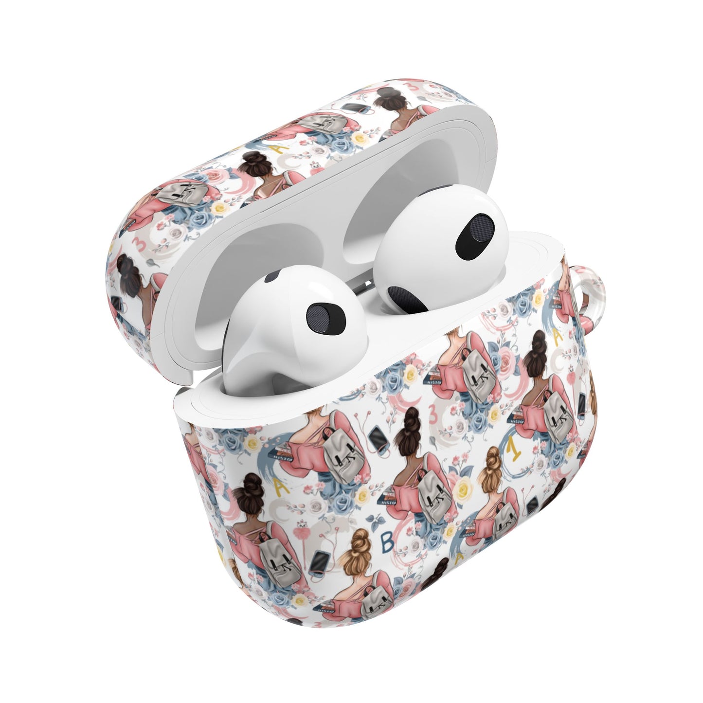 Study Chic AirPod Case Covers with Trendy Illustrations.