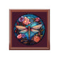 Dragonfly Floral Jewelry Box – Stained Glass Style Trinket Case