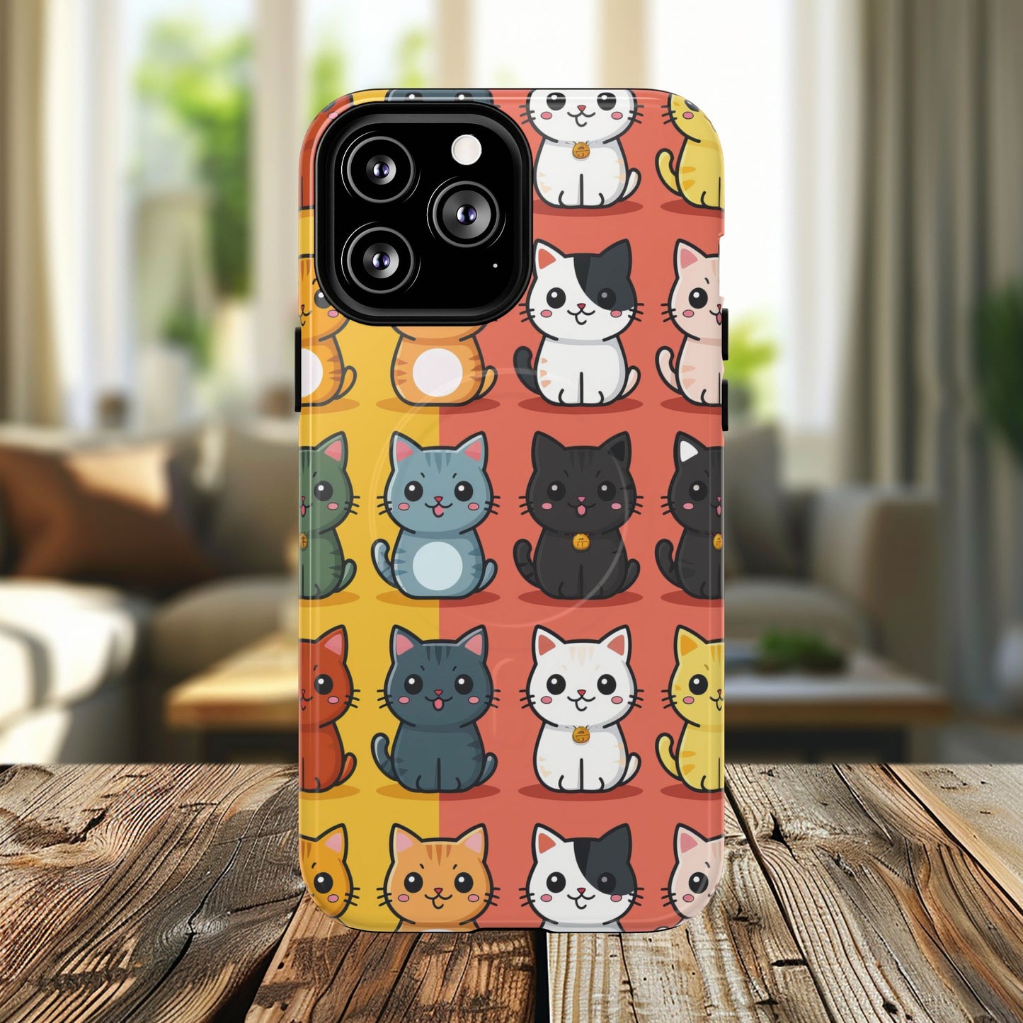 Cute Cat Magnetic Phone Cases for Pet Lovers, Durable Cases, Animal Design, Fun Gift, Unique Accessories
