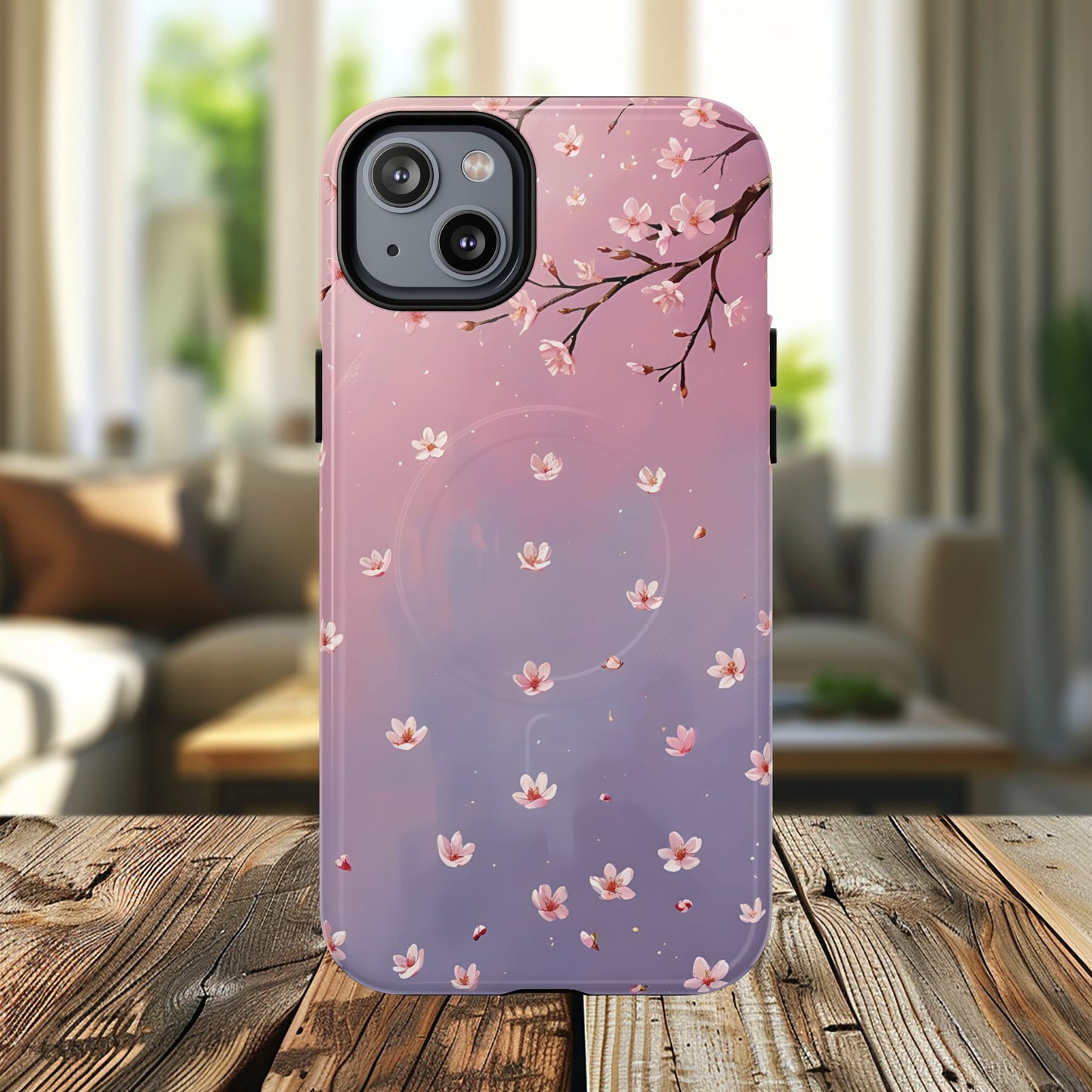 Tiny Cherry Blossom Floral Tough Magnetic Phone Cases, Durable Phone Cover, Floral Design Case, iPhone Protector, Cute Gift for Her