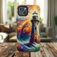 Vibrant Lighthouse Magnetic iPhone Case, Durable Protection for Everyday Adventure, Gift for Nature Lovers, Colorful iPhone Cover