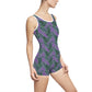 Purple Tropical Bliss Women's Vintage Swimsuit (AOP)