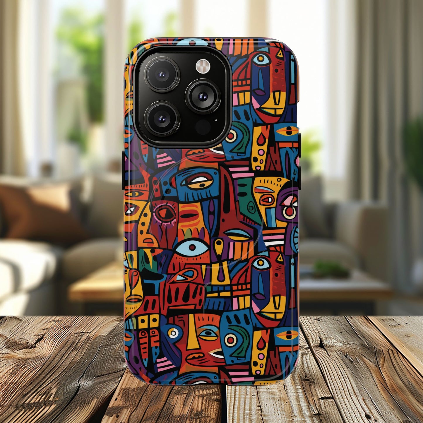 Vibrant Artistic Phone Case | Tough Magnetic Cases | Unique Gift for Art Lovers, Colorful Accessory, iPhone 14, 15, 16, 17 Case.