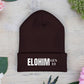 Embroidered 'ELOHIM, GENESIS 1:1' Classic Cuffed Beanie - Cozy Winter Hat, Streetwear Accessory, Personalized Gifts, Religious Apparel, Unisex Beanie