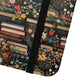Book Stack Floral Flip iPhone and Samsung Phone Case — Vintage Library Wallet Cover.