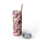 Cherry Blossom Skinny Tumbler with Straw - 20oz Floral Drinkware