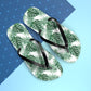 White Tropical Bliss Flip Flops