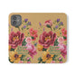 Floral Scripture Flip Case — "Let Your Light Shine" Wallet Phone Cover (Matthew 5:16)
