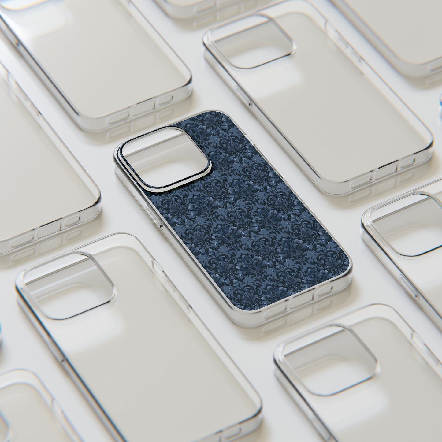 Opulent Dusk Clear Silicone iPhone Cases