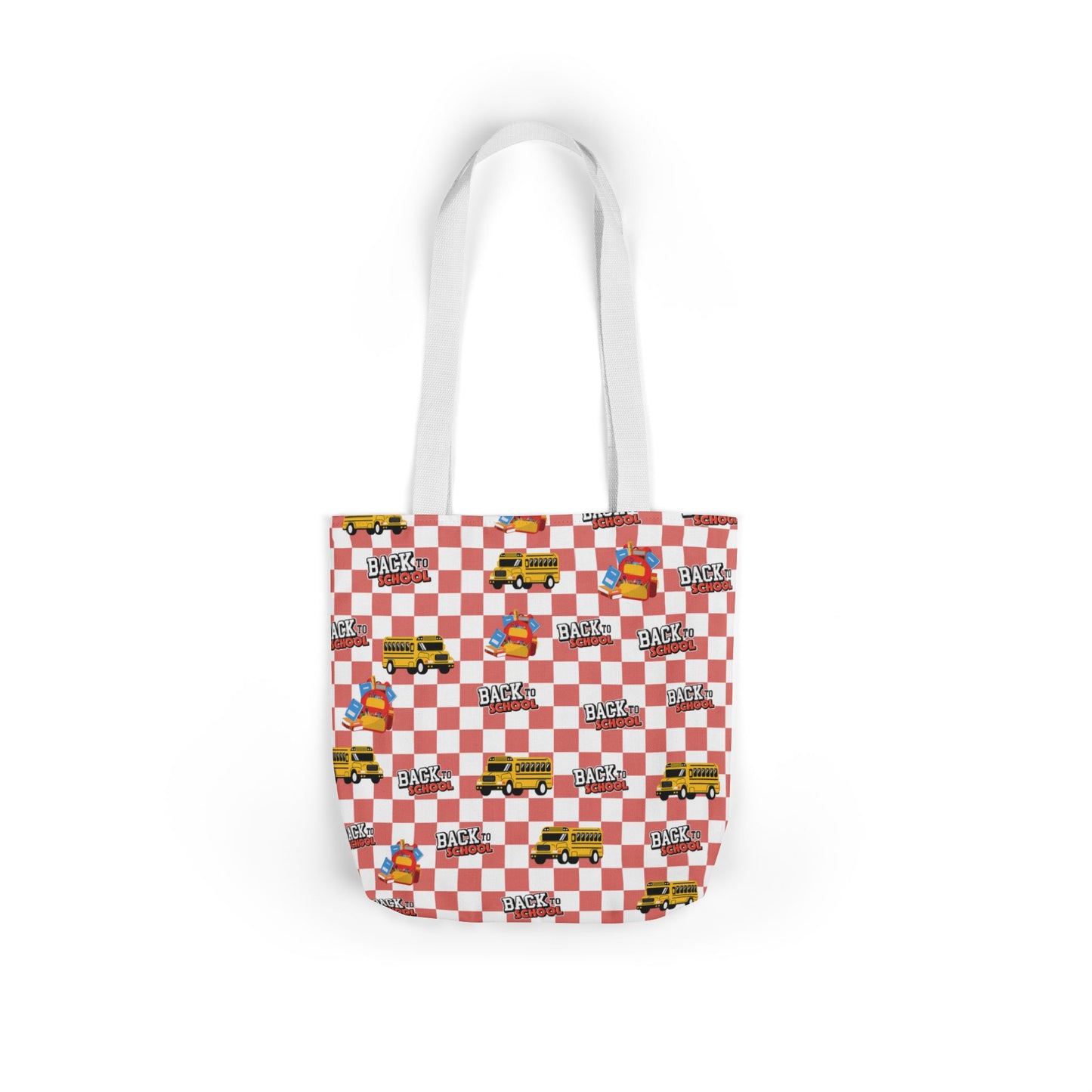 Personalized Red Schoolyard Chic Composition Book Inspired Canvas Tote Bag with Colorful Straps, Cute School Bag, Eco-Friendly Tote, Back to School Shopping Bag, Teacher Gift Idea