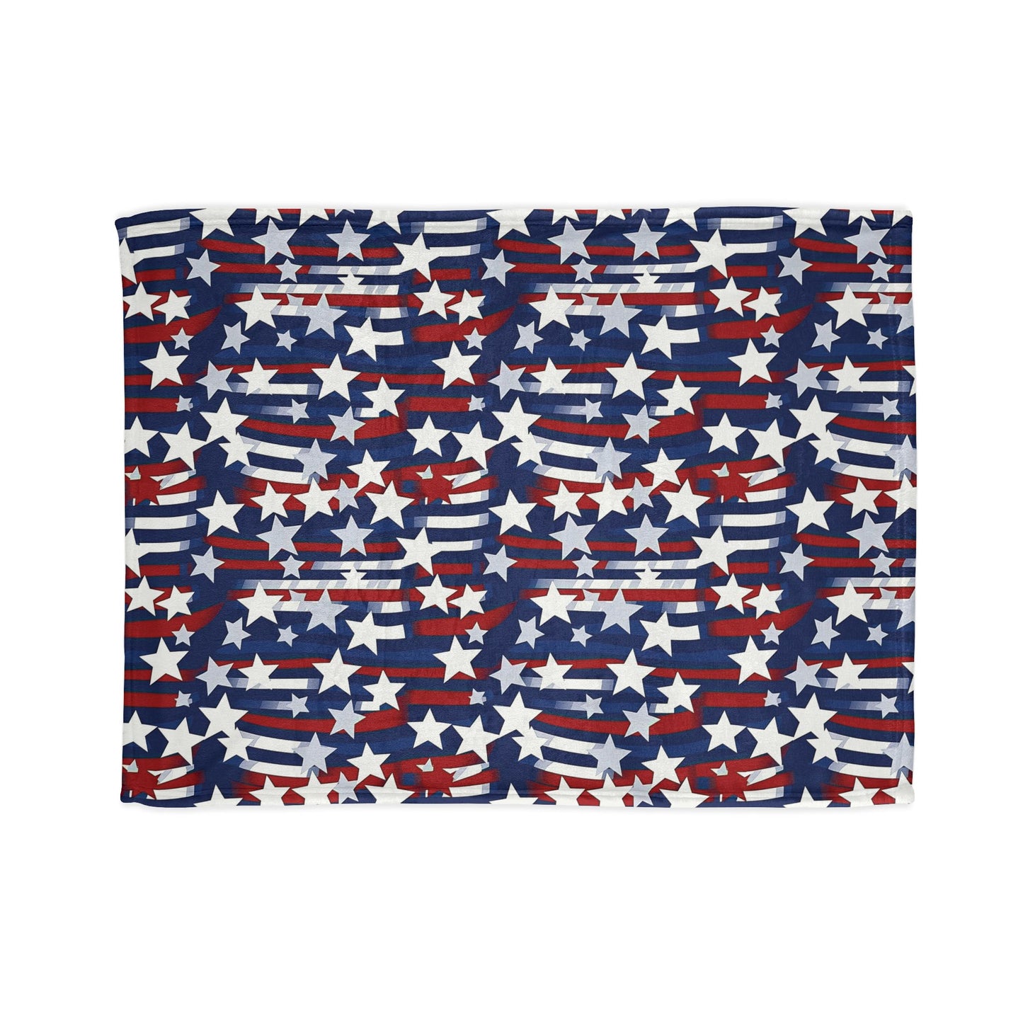 Patriotic Waves Soft Minky Blanket