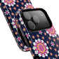 Midnight Mandala Bloom Tough iPhone Magnetic Case, Vibrant Design for Protection, Gift for Her, Trendy Accessory, Floral MagSafe iPhone Cover, Birthday, & Everyday Use