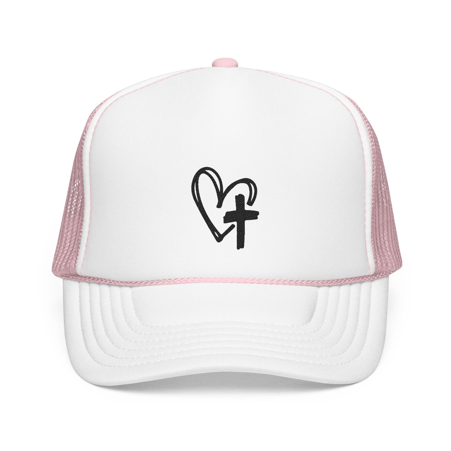 Love & Faith Embroidery Inspirational Foam Trucker Hat