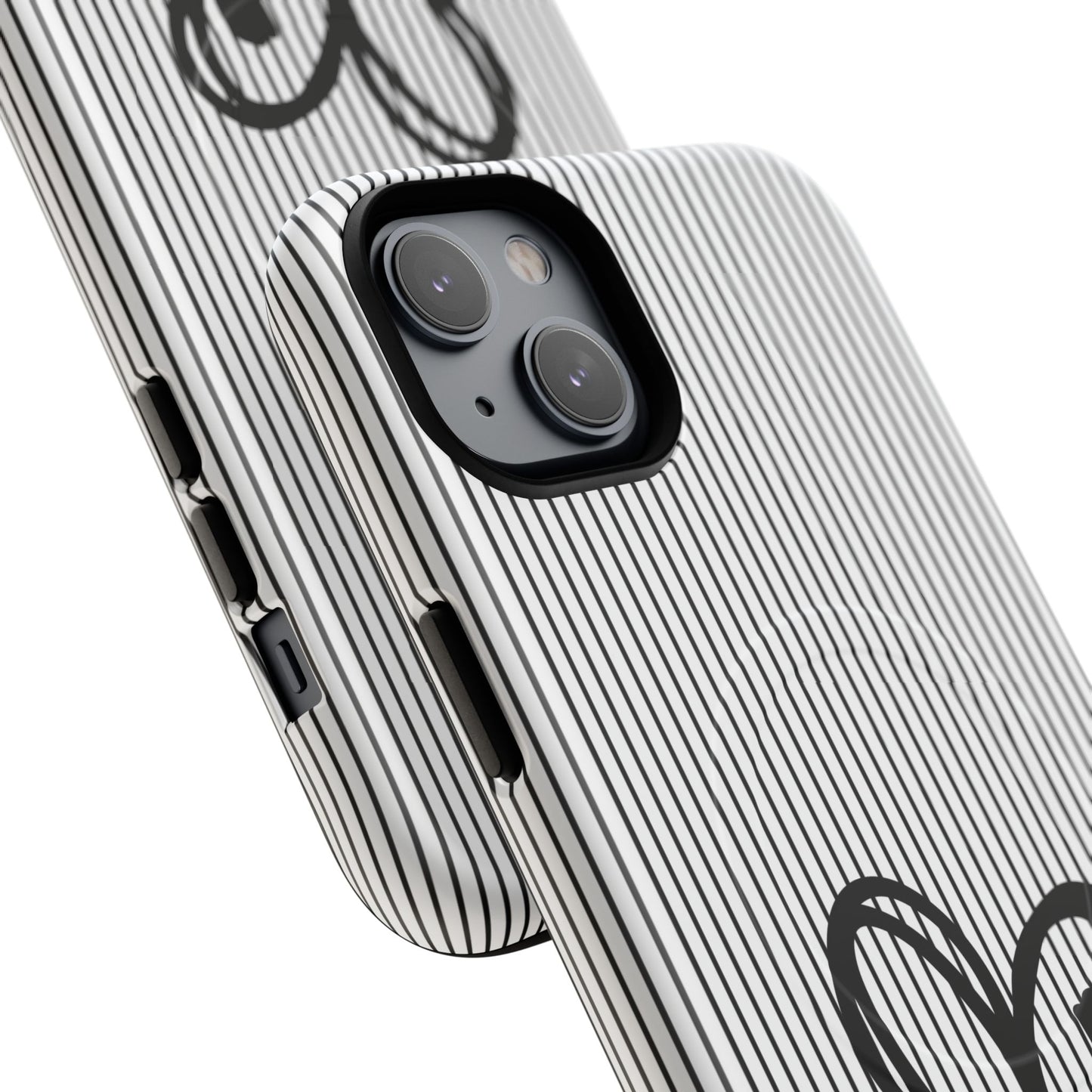 Tough Magnetic Phone Case with Heart & Cross Design, Durable Phone Cover, Unique Gift for Her, Stylish Accessory, Everyday Use