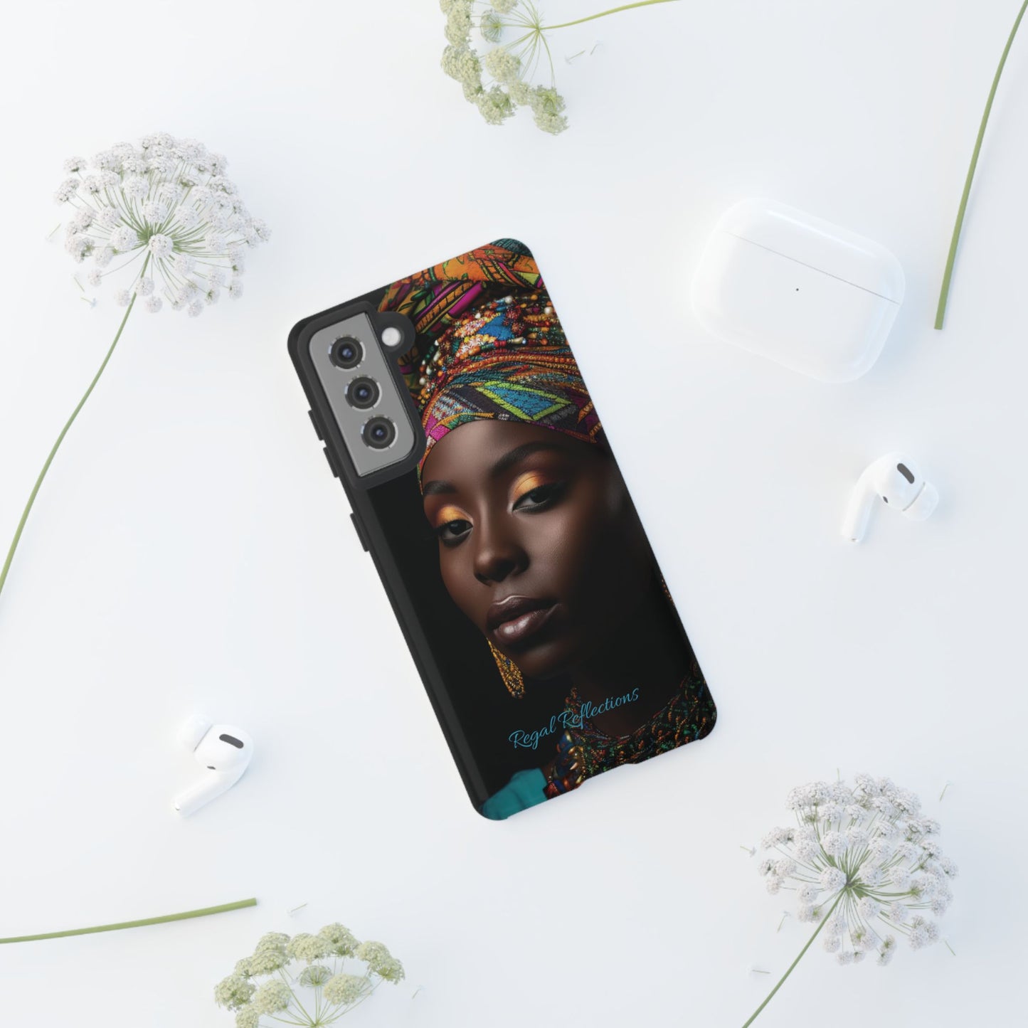 Regal Reflections: African Majesty iPhone, Samsung and Google Tough Phone Cases.