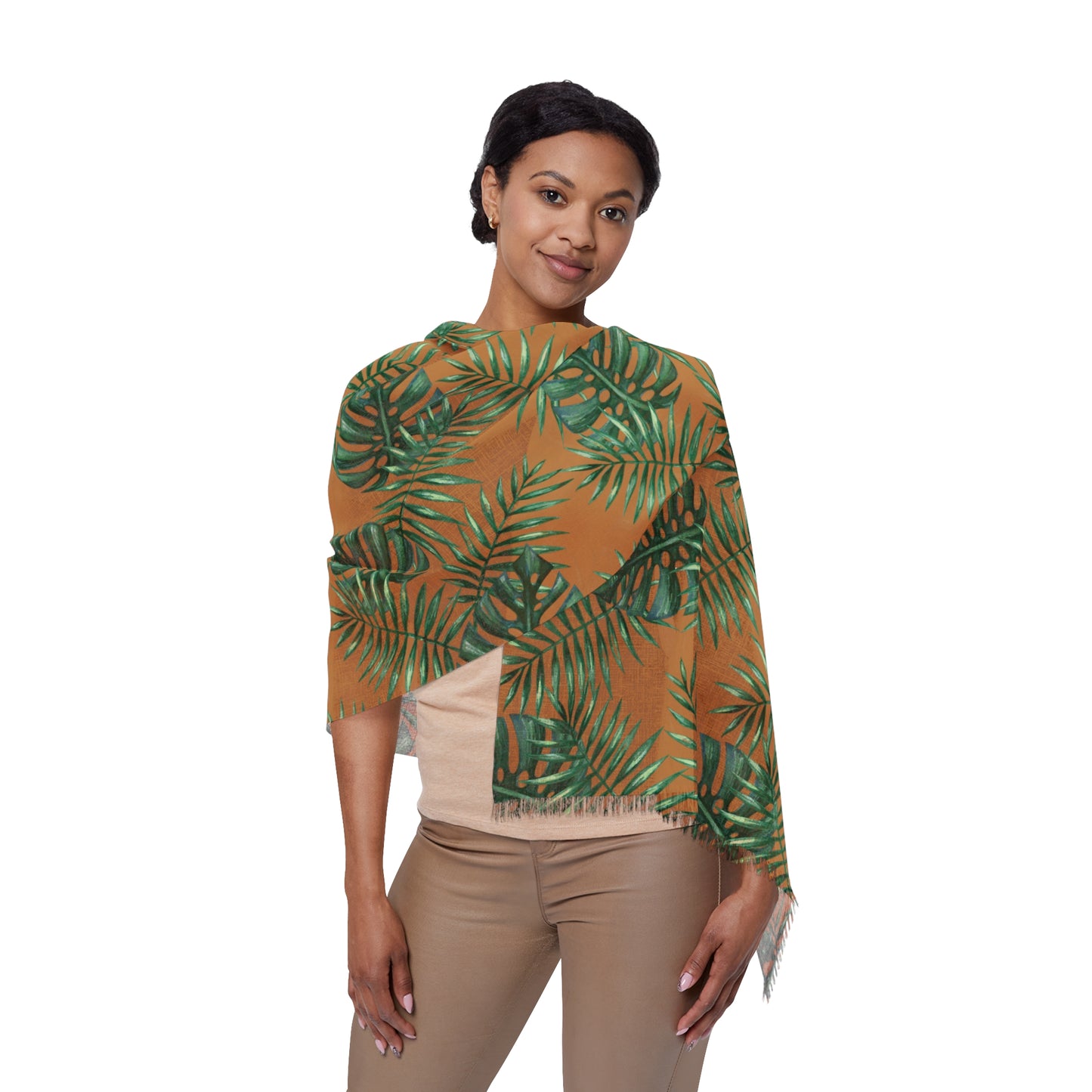 Brown Tropical Bliss Light Scarf