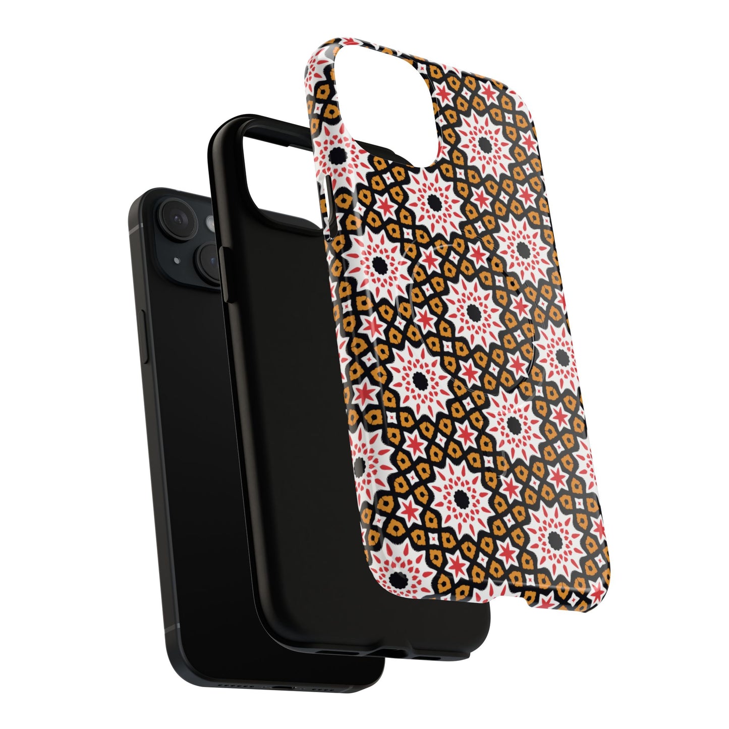 Bohemian Patterned Tough Magnetic Cases, Unique Phone Protection, Stylish Phone Cover, Gift for Trendsetters, Vibrant Designs