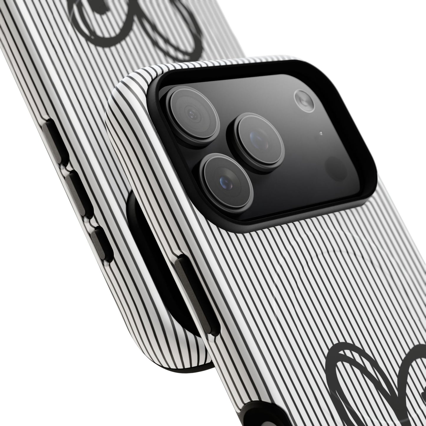Tough Magnetic Phone Case with Heart & Cross Design, Durable Phone Cover, Unique Gift for Her, Stylish Accessory, Everyday Use