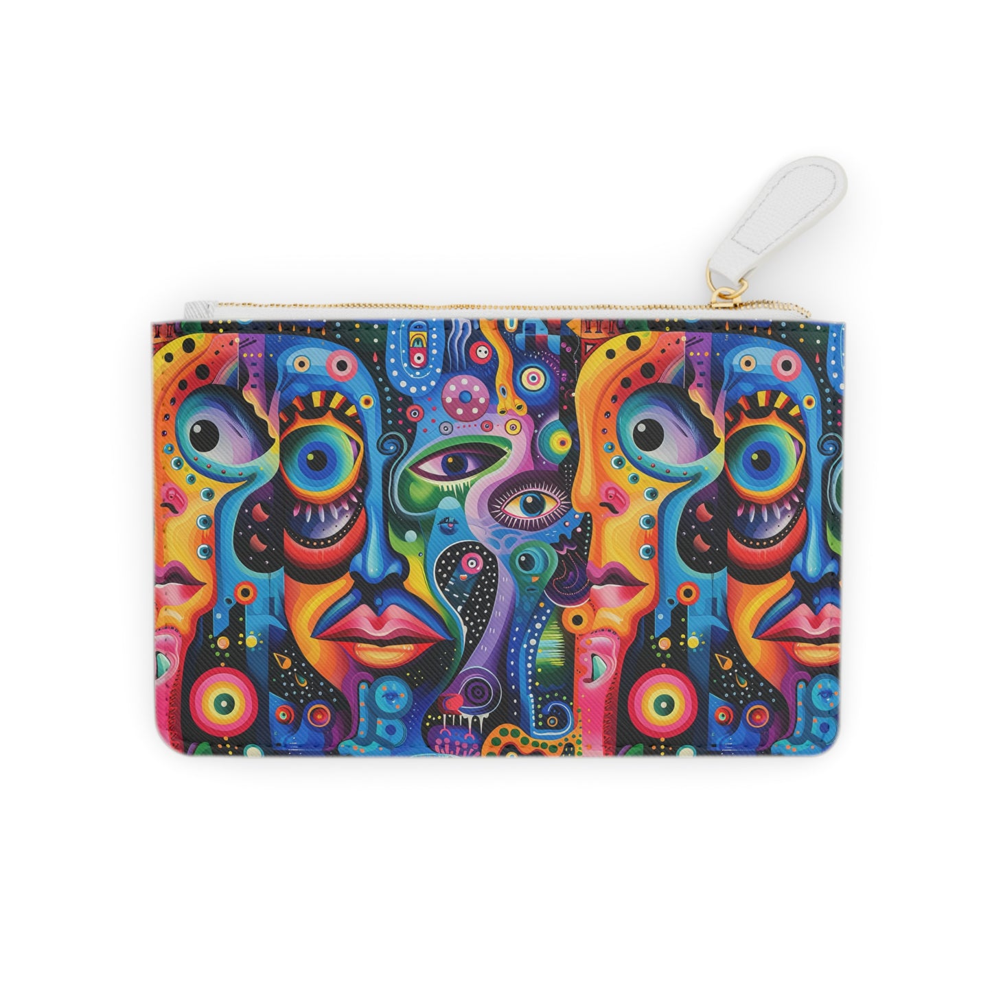 Psychedelic Visions Vibrant Mini Clutch Bag – Colorful Abstract Art for Festivals and Night Out