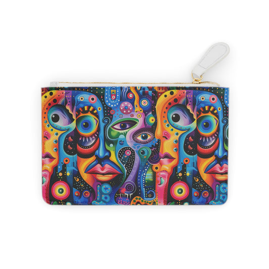Psychedelic Visions Vibrant Mini Clutch Bag – Colorful Abstract Art for Festivals and Night Out