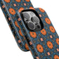 Saffron Tile Bloom Vibrant Floral Tough Magnetic iPhone Case, Durable iPhone Cover, Gift for Her, Floral Design, Unique iPhone Protection.