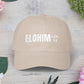 Classic Embroidery Dad Cap with 'ELOHIM, GENESIS 1:1' - Faith-Based Hat, Casual Wear, Gift for Dad, Christian Accessory, Summer Fashion