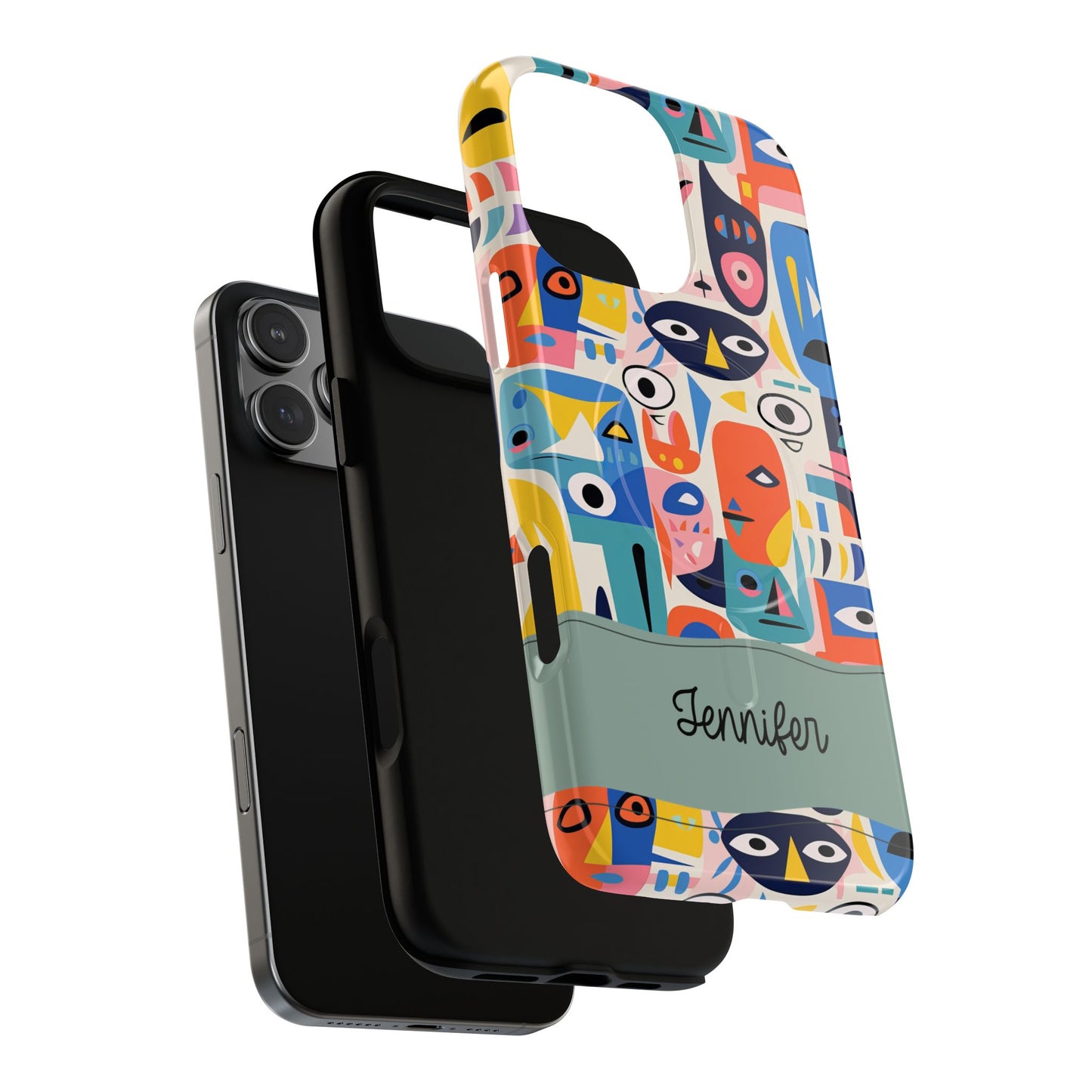 Personalized Vibrant Phone Case,  Magnetic iPhone Cover, Colorful Abstract Protection, Trendy Gift, Unique Tech Accessory, Art Phone Case