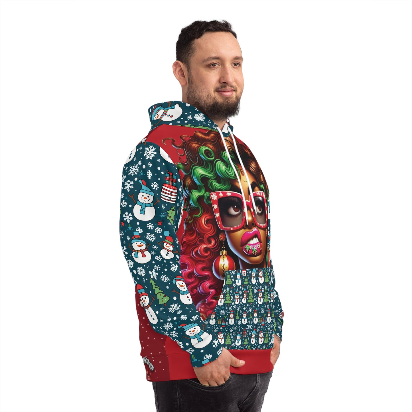 That Ugly Christmas Fashion Hoodie with All-Over Print - Unisex Medium Heavy Fabric