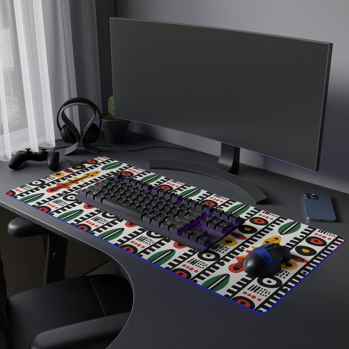 Afrobeat Harmony LED Gaming Mouse Pad