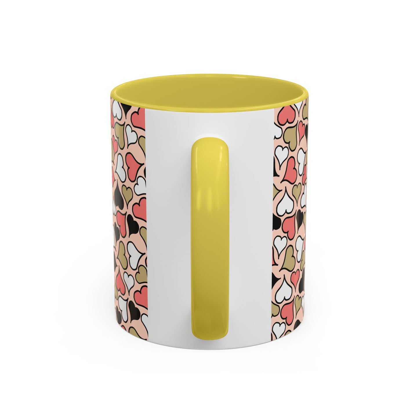 Heart Patterned Coffee Mug - Colorful Love Design, Perfect for Gifts & Celebrations