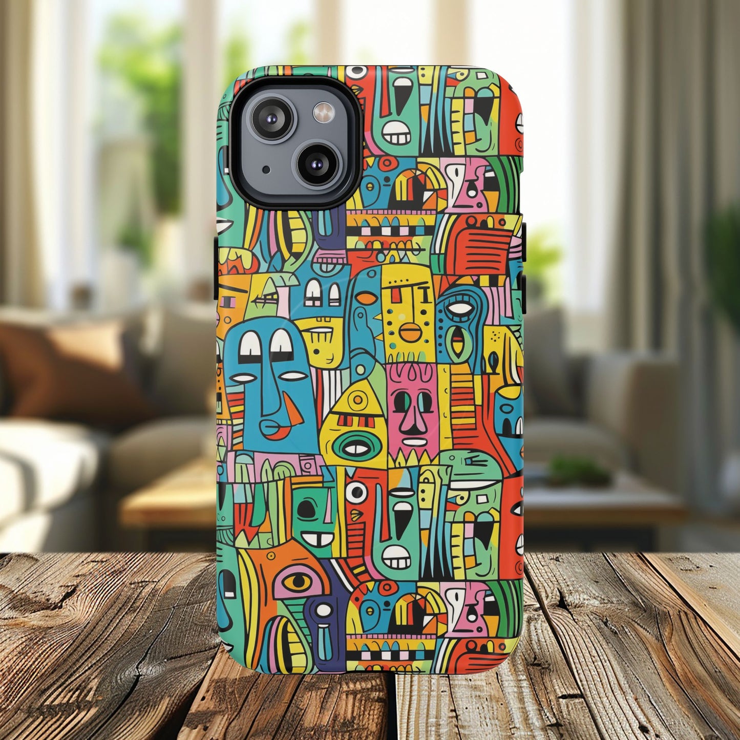 Vibrant Art Magnetic Phone Case, Colorful Protector, Unique iPhone Case, Gift for Artists, Trendy Tech Accessory
