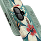 Personalized Tropical Floral Phone Case – Stylish Tough Magnetic Cases for iPhone, Customizable with Names, Perfect Gift for Nature Lovers
