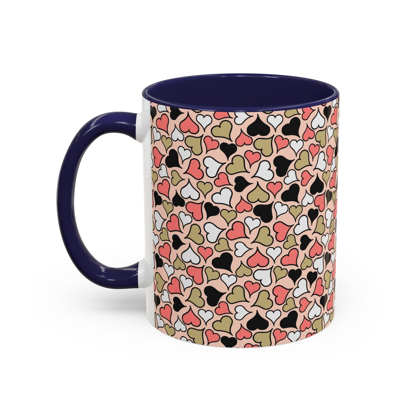 Colorful Heart Pattern Coffee Mug - Perfect Gift for Love & Friendship