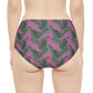 Pink Tropical Bliss High-Waist Hipster Bikini Bottom (AOP)