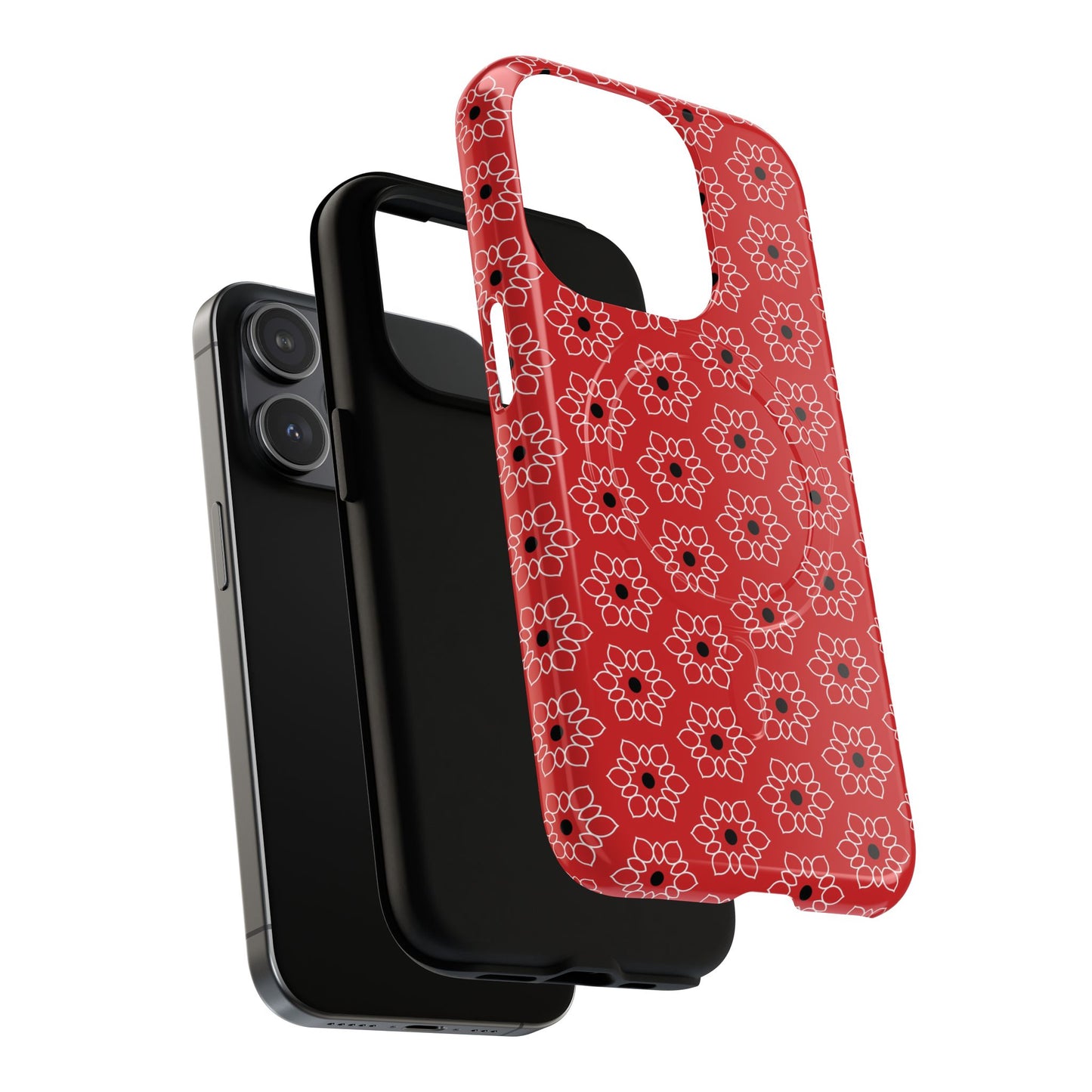 Stylish Geometric Magnetic iPhone Cases, Floral iPhone Cover, Durable Smartphone Cases, Trendy Accessories, Gift for Her