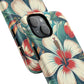 Tough Floral Phone Case, Tropical Hibiscus Design, Gift for Her, Summer Accessory, Customizable Phone Cover