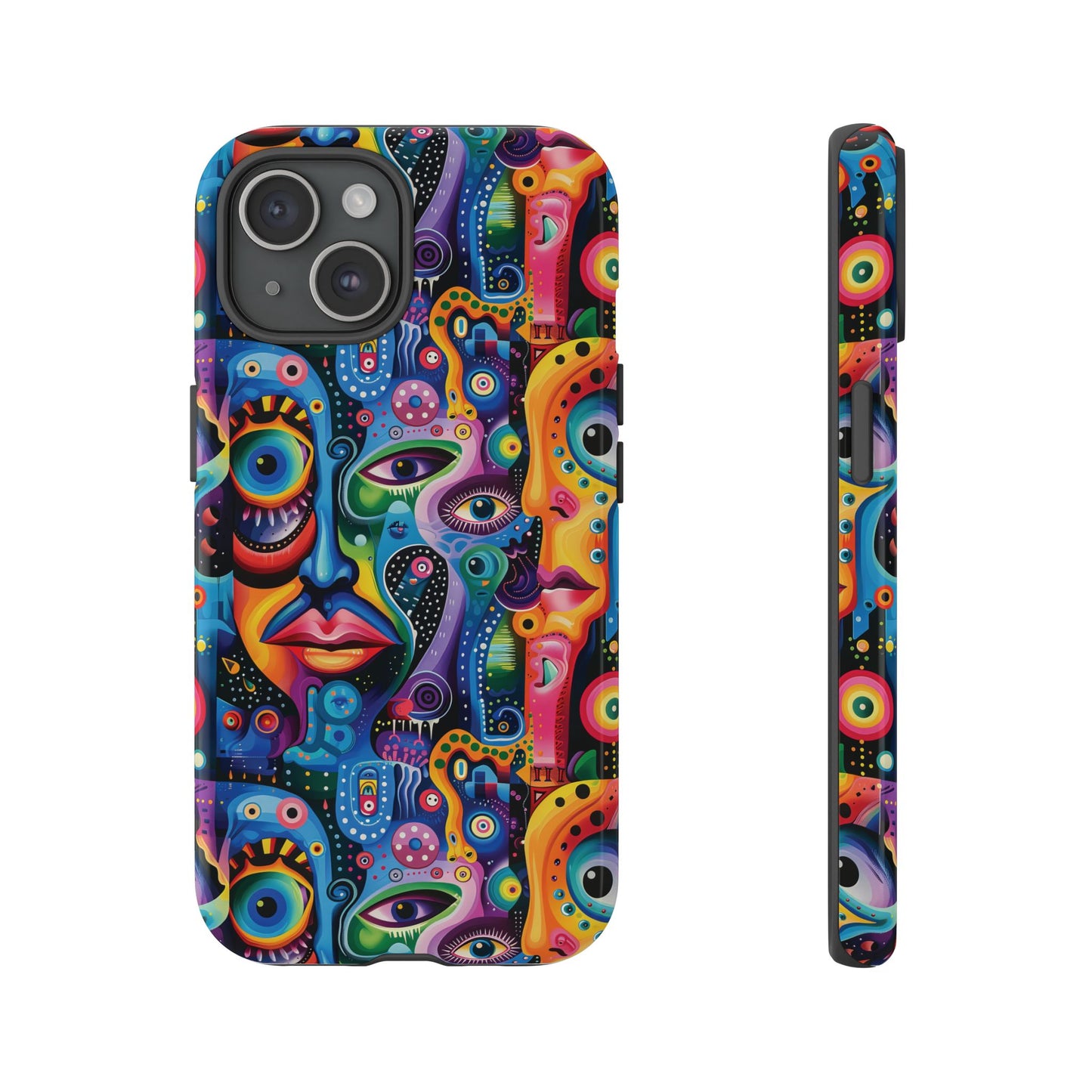 Psychedelic Visions Colorful Art iPhone Case - Tough Cases with Vibrant Abstract Design