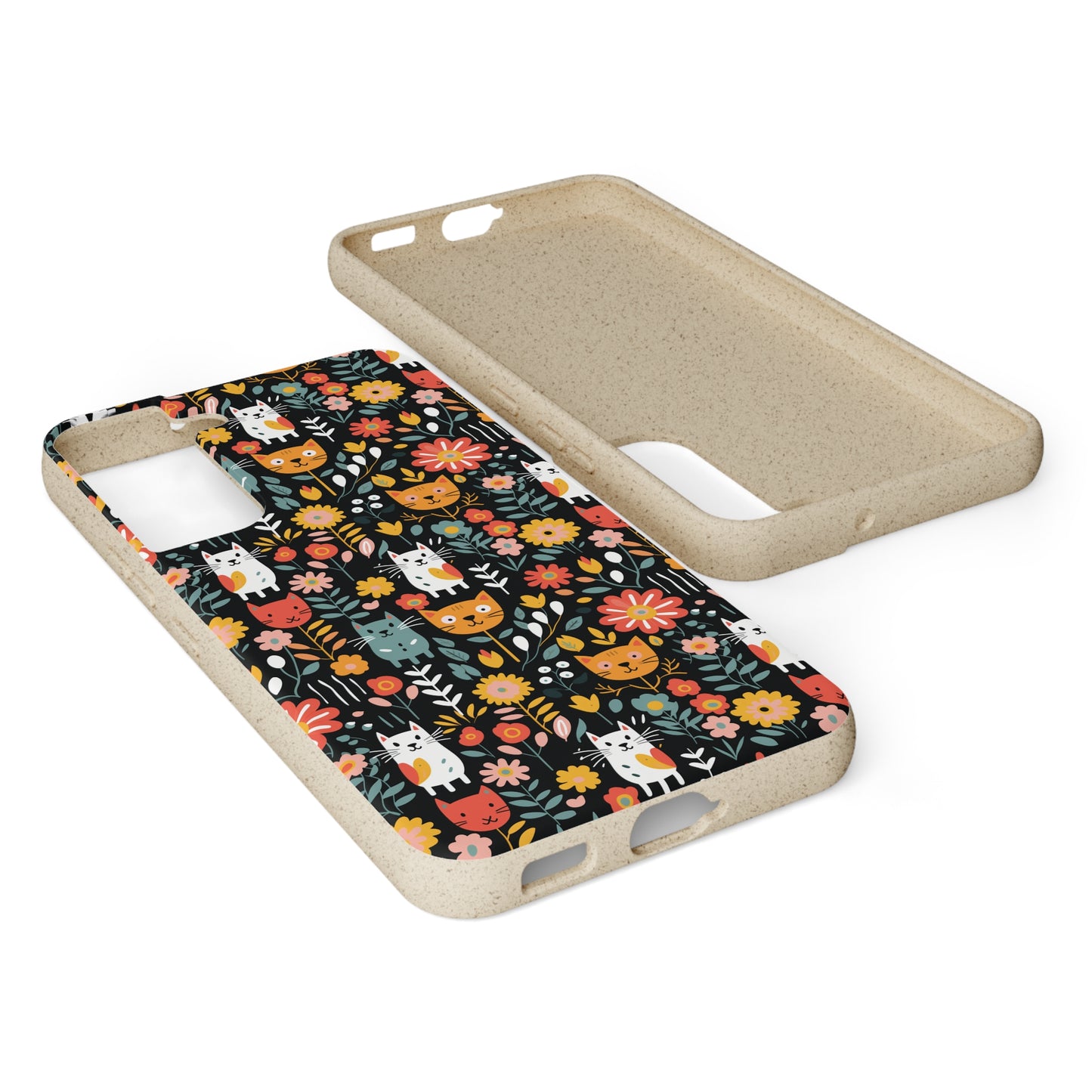 Whimsical Feline Garden Samsung Biodegradable Cases