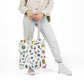 Personalized Classroom Couture Composition Book Inspired Canvas Tote Bag with Colorful Straps, Cute School Bag, Eco-Friendly Tote, Back to School Shopping Bag, Teacher Gift Idea